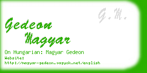 gedeon magyar business card